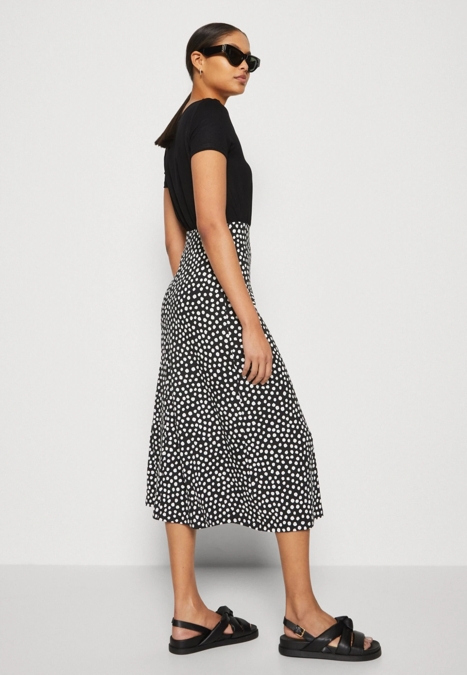 Anna Field Robe En Jersey - Black/White 6 Anna Field Robe En Jersey - Black/White – Image 4