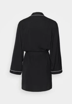 Anna Field Amanda Satin Dressing Gown - Peignoir - Black -Anna Field 02d6ba585165492c8f07ab44f0a3d177