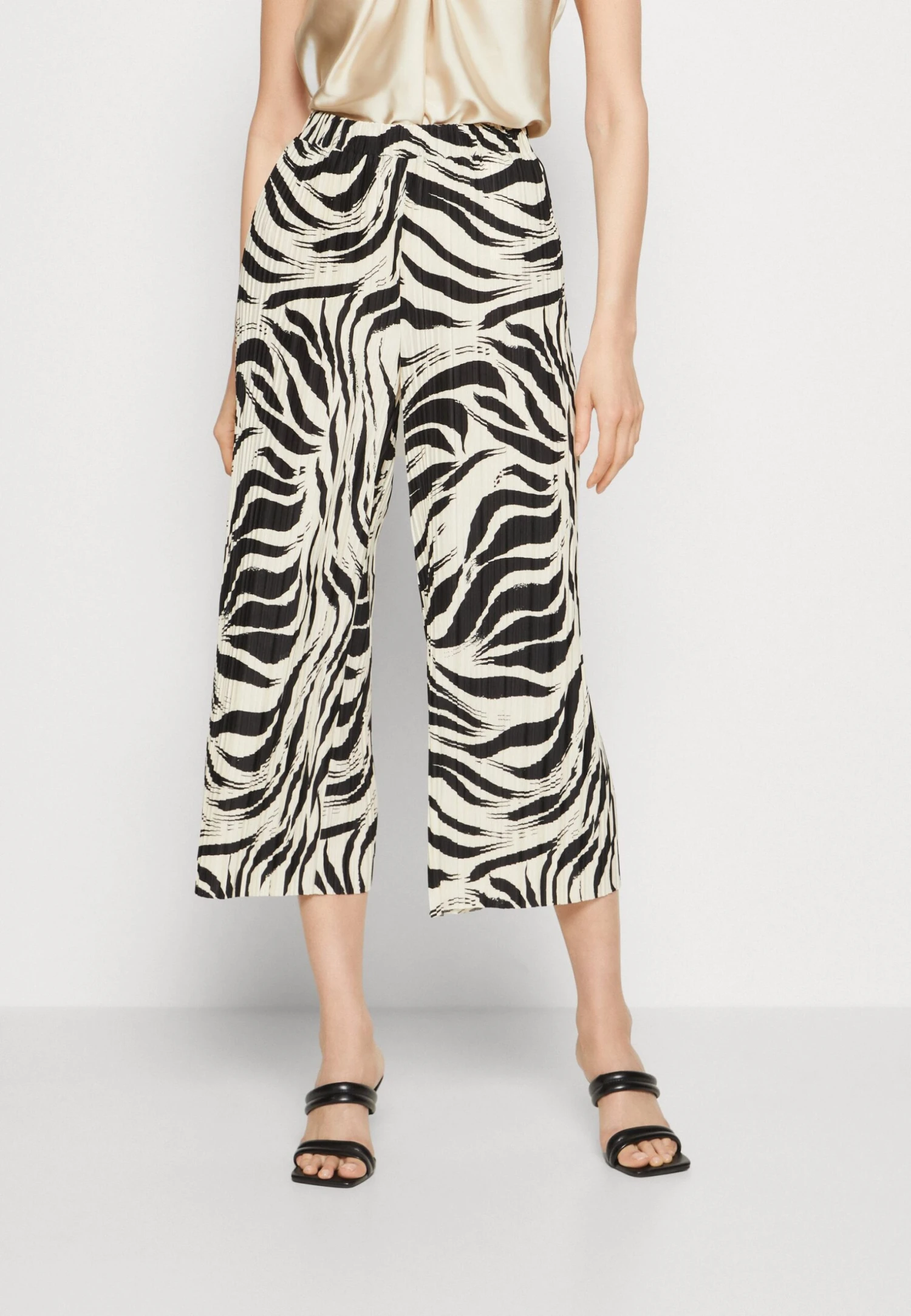 Anna Field Pantalon Classique - Black/Off-White 3 Anna Field Pantalon Classique - Black/Off-White