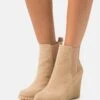 Anna Field Leather Winter Boot - Bottines À Talons Hauts - Beige -Anna Field 060b490da124428b8382400e5b65d2fd