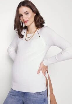 Nursing - Button Opening - Pullover - White -Anna Field 4b78fcc94aeb475a964819c45a823428