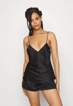 Anna Field Simple Satin Short Set - Pyjama - Black