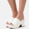 Wide Fit - Mules À Talons - White -Anna Field 652a308afe5846bab115adf6dceeb680