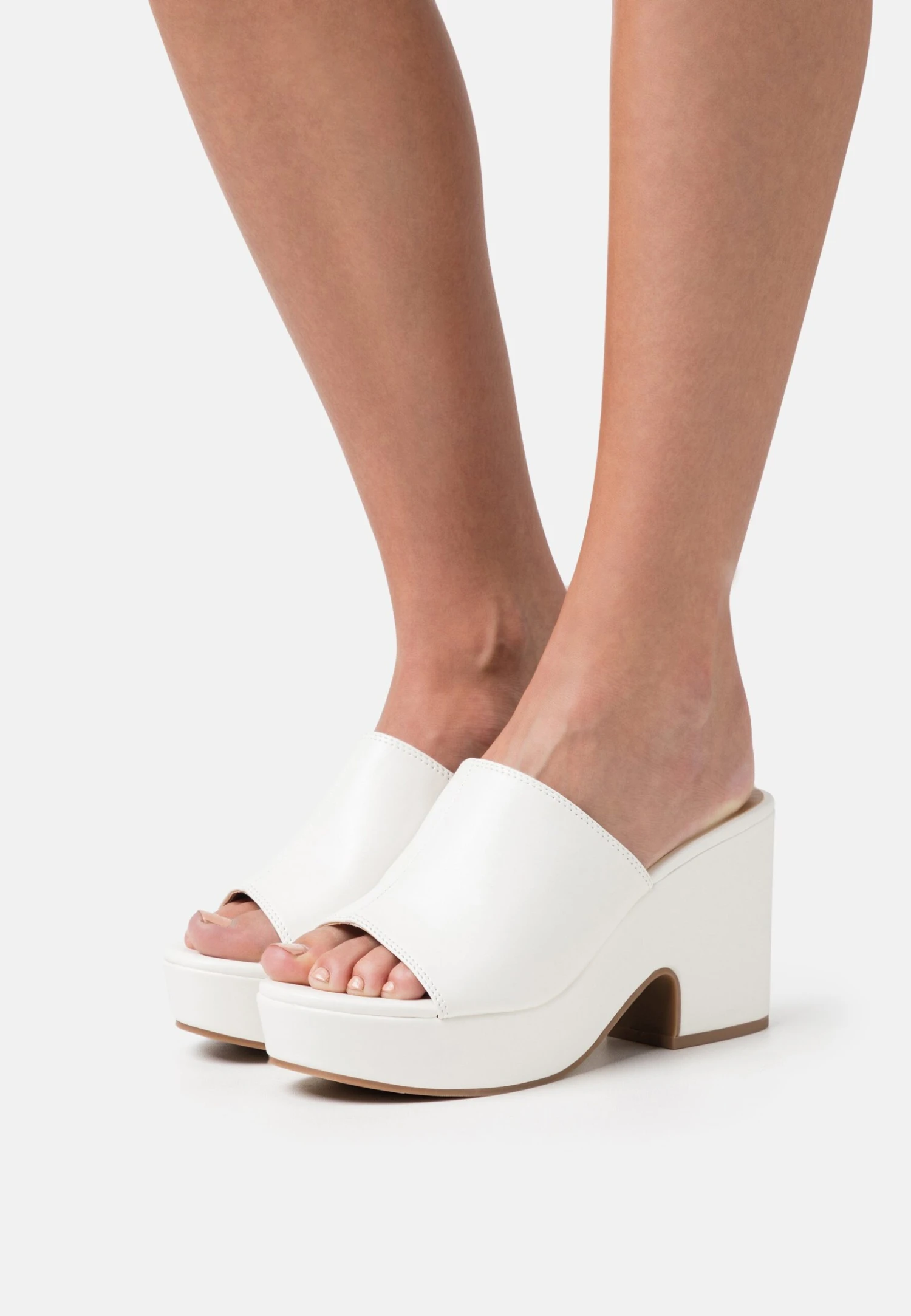 Wide Fit - Mules À Talons - White 3 Wide Fit - Mules À Talons - White
