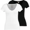 2 Pack - T-Shirt Basique - Black/White 2 2 Pack - T-Shirt Basique - Black/White -Anna Field 68b6fdf4bee145e0be86345861888f00