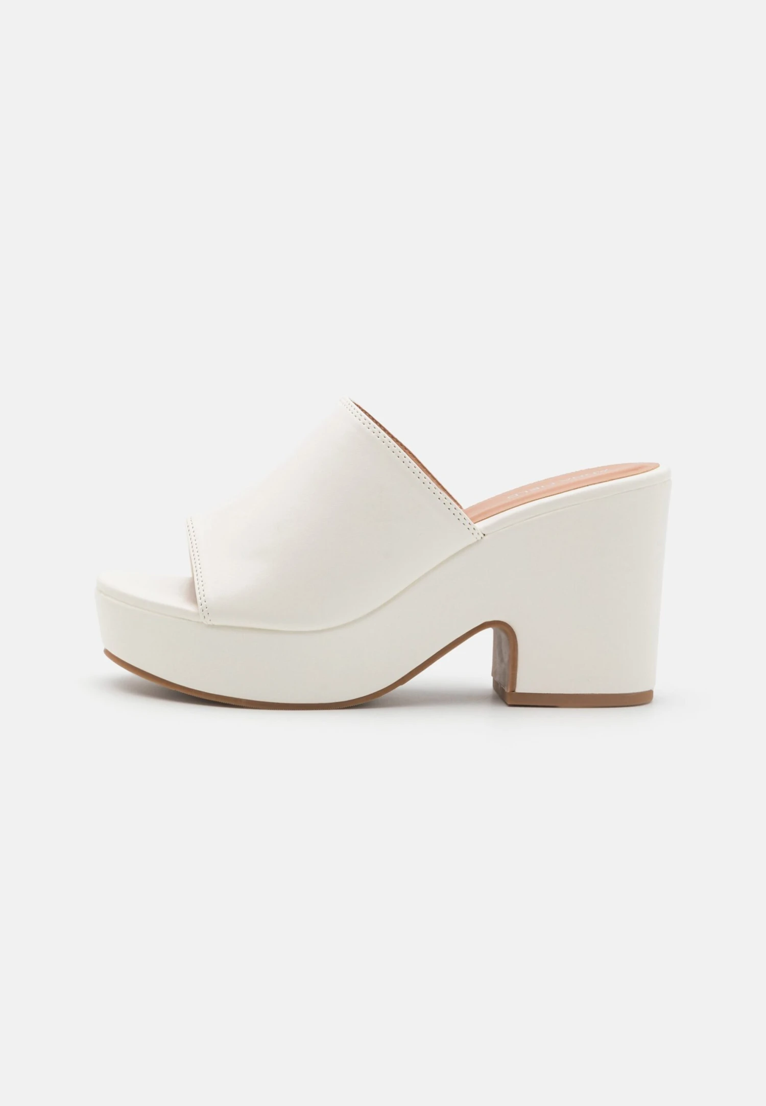 Wide Fit - Mules À Talons - White 4 Wide Fit - Mules À Talons - White – Image 2