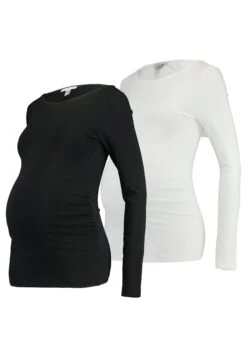 2 Pack - T-Shirt À Manches Longues - Black/White