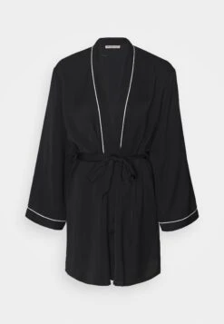 Anna Field Amanda Satin Dressing Gown - Peignoir - Black -Anna Field 8d83c445099f4342aabc07d1ce2caede