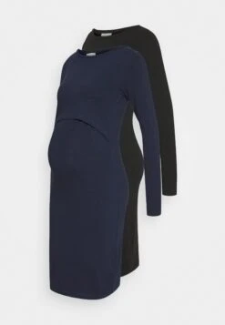 2 Pack Nursing Dress - Robe En Jersey - Dark Blue/Black