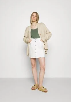 Anna Field 3 Pack - T-Shirt Basique - White/Mottled Light Grey/Light Green