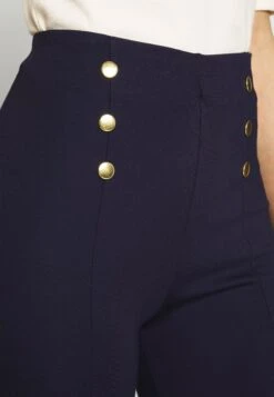 Anna Field Punto Leggings With Button Detail - Legging - Dark Blue -Anna Field a908d0371f5646e88ad7ea72361fb132