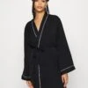 Anna Field Amanda Satin Dressing Gown - Peignoir - Black -Anna Field c8514e45c9704a56b441d86f6c913dc1