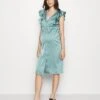 Mama Dress Mid Dress Open Slips - Robe De Soirée - Light Green