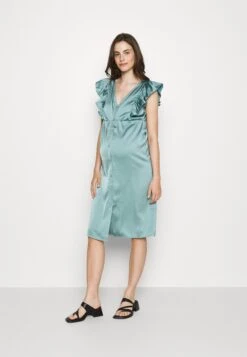 Mama Dress Mid Dress Open Slips - Robe De Soirée - Light Green