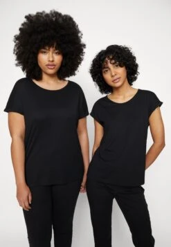 Anna Field 3 Pack - T-Shirt Imprimé - Light Blue/White/Black -Anna Field f185128aca494e538534d6df47b6d52e