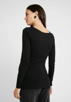 2 Pack - T-Shirt À Manches Longues - Black/White -Anna Field f3c67b7539194214b3bd5ada3439f483